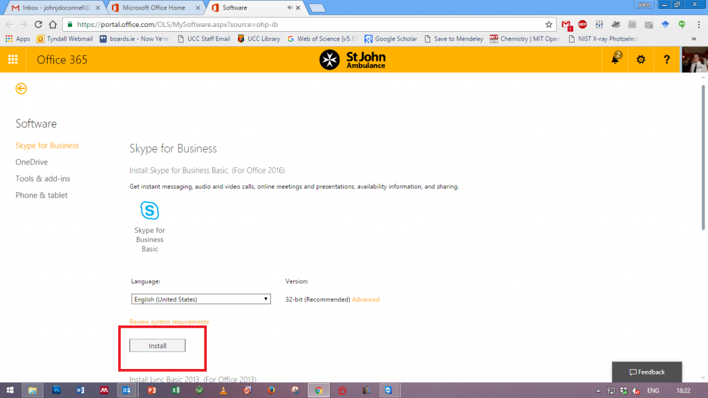 click-skype-for-business-on