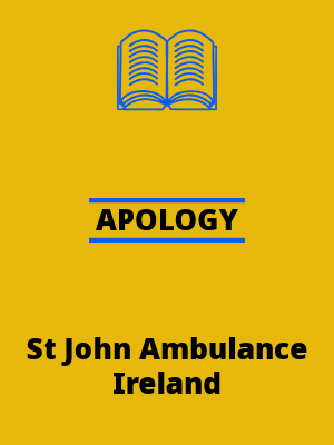 Apology by St John Ambulance Ireland